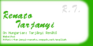renato tarjanyi business card