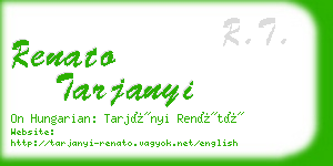 renato tarjanyi business card